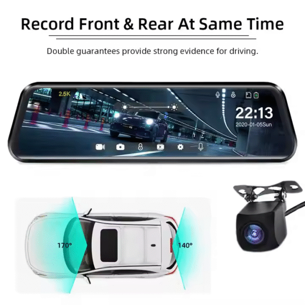 2 way dash cam front and rear car camera - Image 2